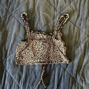 Cheetah print crop top